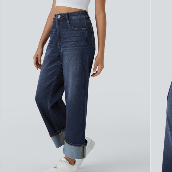 Halara Flex High-Waisted wide leg jeans - Picture 7 of 9